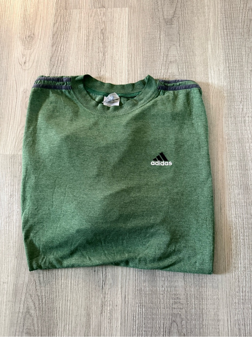 Vintage 1990s Adidas Men’s Heather Green Crewneck Sweatshirt with Logo soft rare - Picture 1 of 6